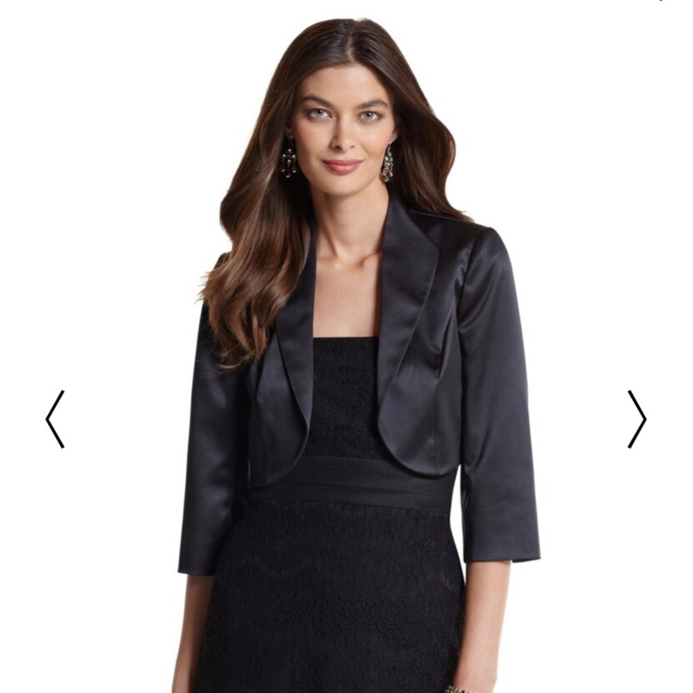 White House Black Market Satin Bolero